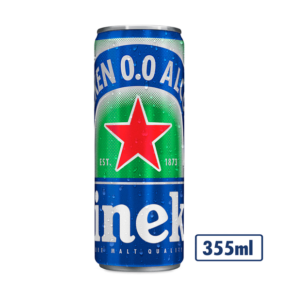 CERVEZA HEINEKEN CERO ALCOHOL LATA 355 ML