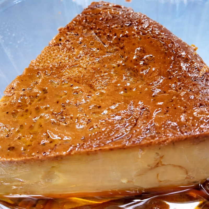 Flan de leche horneada
