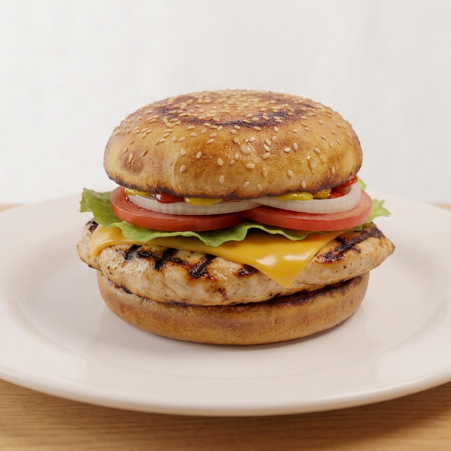 Hamburguesa de Pollo a la Plancha