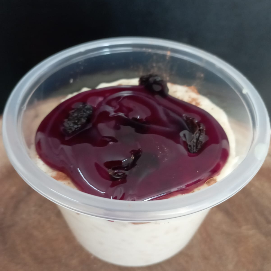 ARROZ CON LECHE Y SALSA DE MORA