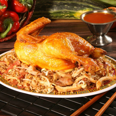 valenciana con medio pollo + gaseosa 1.5