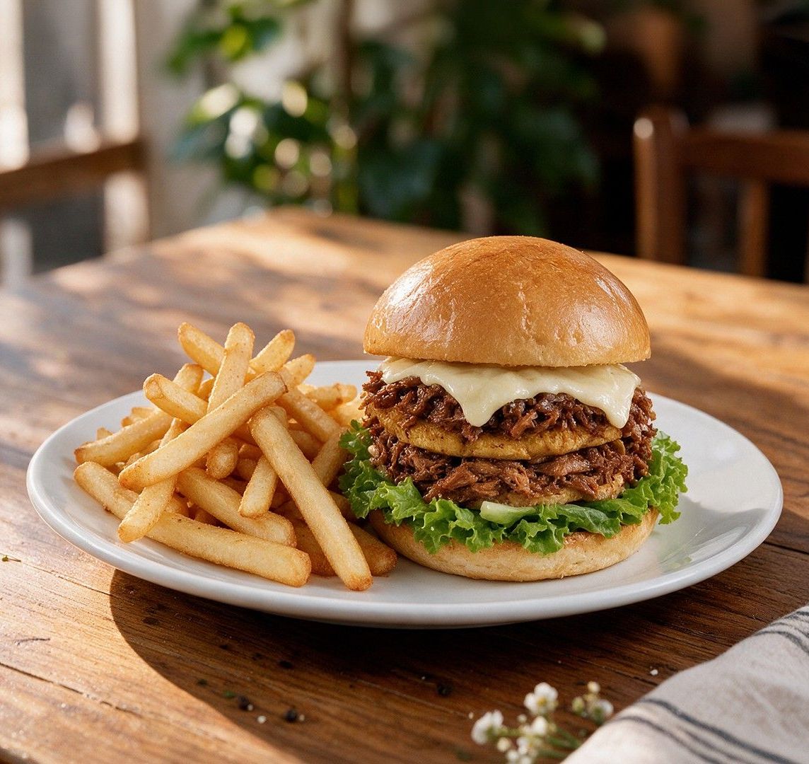 Hamburguesa cerdo bbq