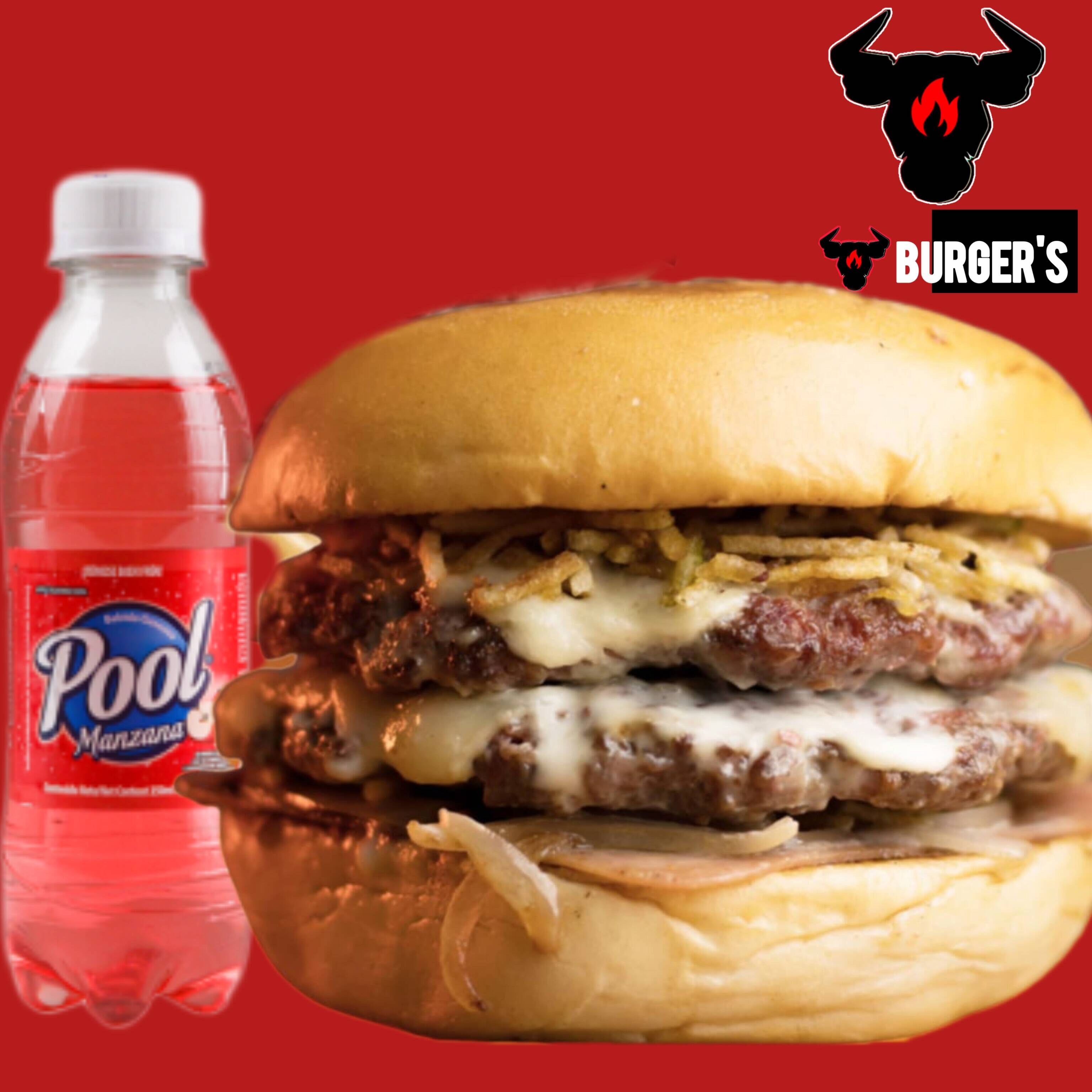 COMBO HAMBURGUESA DOBLE CARNE + GASEOSA