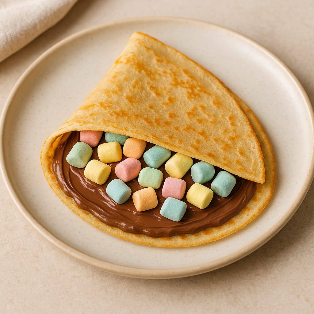 Crepa 2 Ingredientes NUTELLA y Malvaviscos