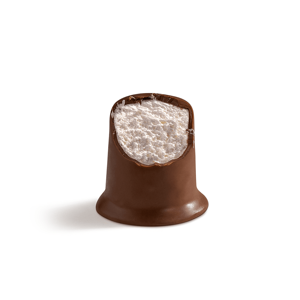 Um Clássico Kopenhagen: Nhá Benta! Feito com o tradicional Marshmallow Clássico, com base de wafer e coberto com chocolate ao leite 30g