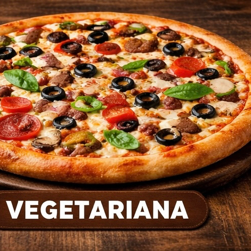 Pizza familiar vegetariana