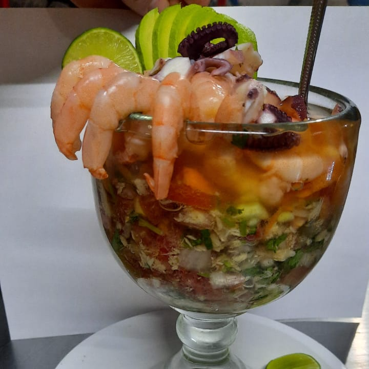 Copa Campechana de Ceviche, Pulpo y Camarón Gde