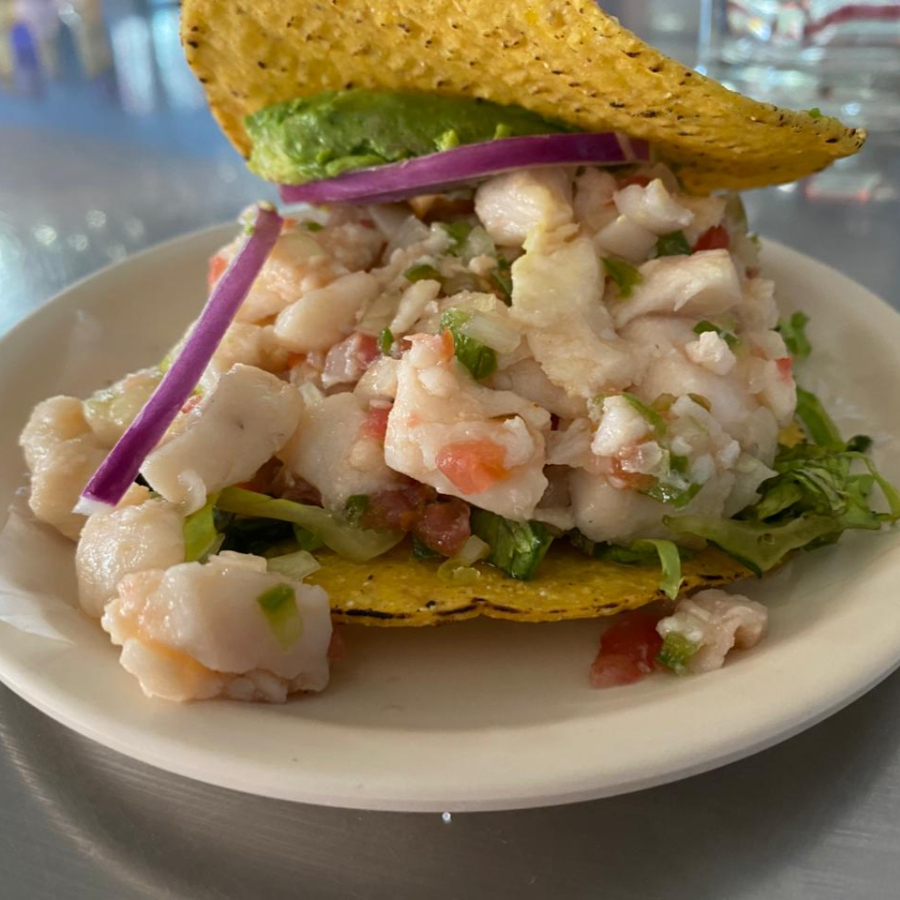 Tostada de Ceviche de Pescado