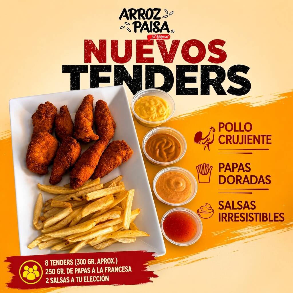 Tenders x8 + Salsas a elección
