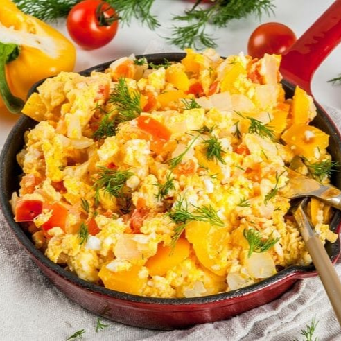 Huevos a la mexicana  [Pica poco]