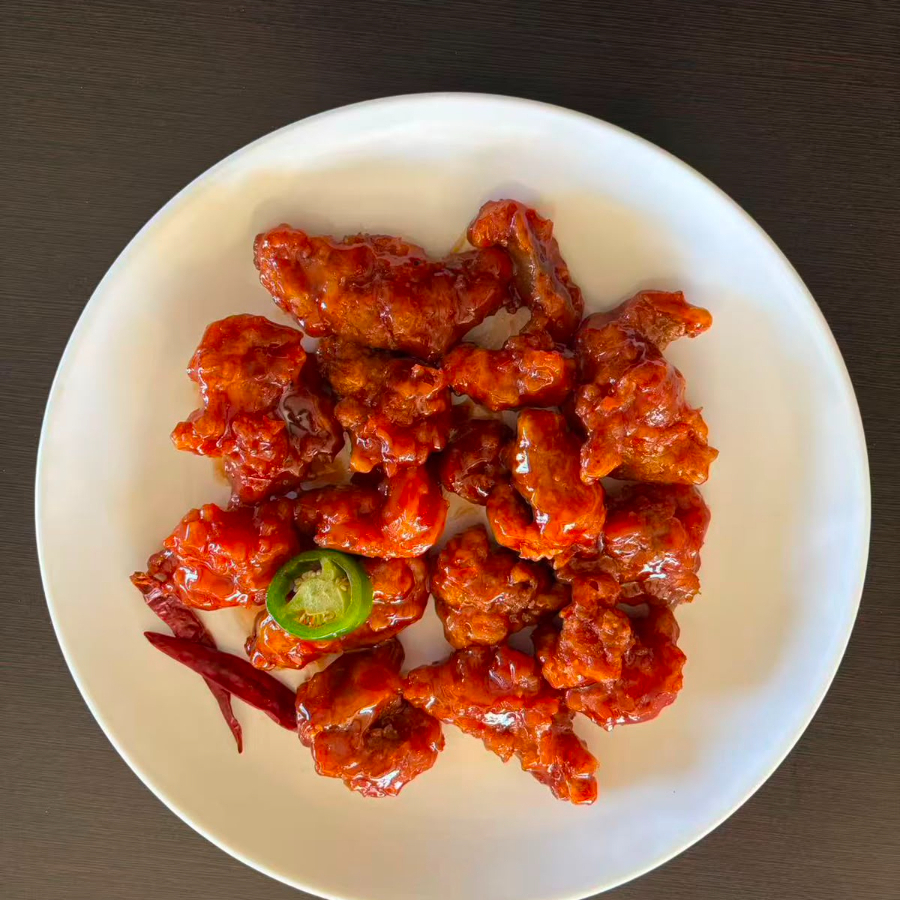 Pollo Agridulce Picante con Arroz