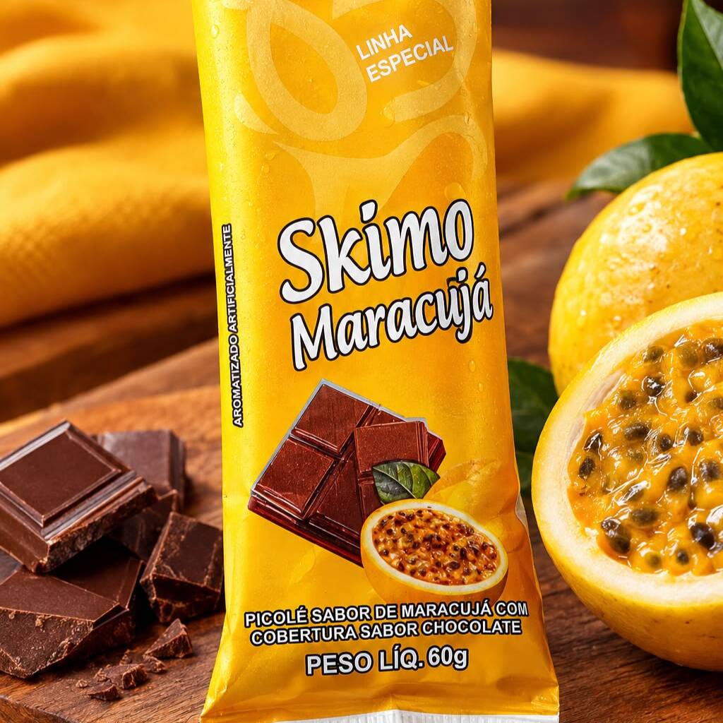 🍊 Picolé Eskimó Maracujá
Delicioso picolé sabor maracujá, refrescante e com aquele toque azedinho irresistível da fruta. Perfeito para se refrescar! 😋❄️