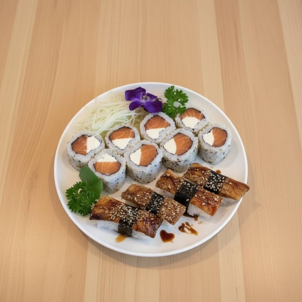 4 Niguiri Skin e 8 Uramaki Filadelfia