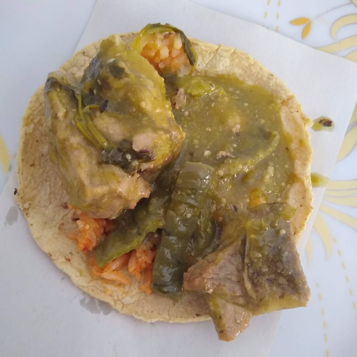 Taco de Costilla con nopales