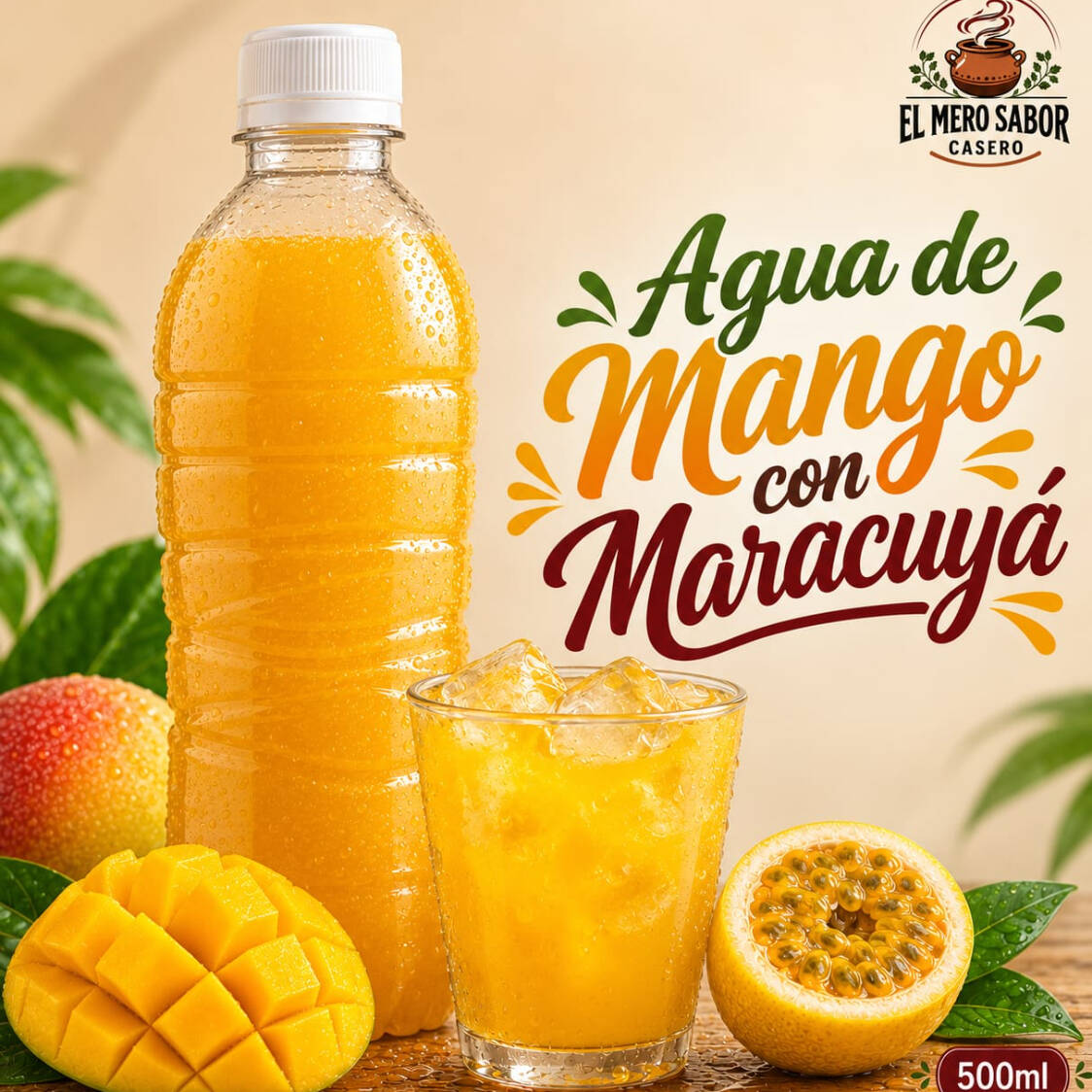 AGUA MANGO MARACUYA 500ml