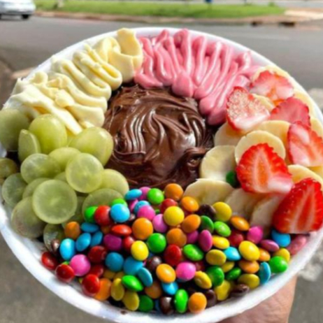 Açaí, Morango, Mousse de Morango, Banana