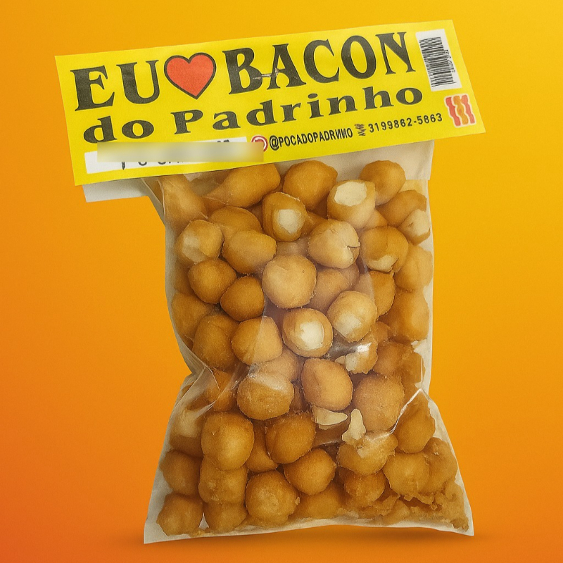 Fubá de milho ou farinha de milho, Gordura vegetal ou óleo vegetal e Sal.