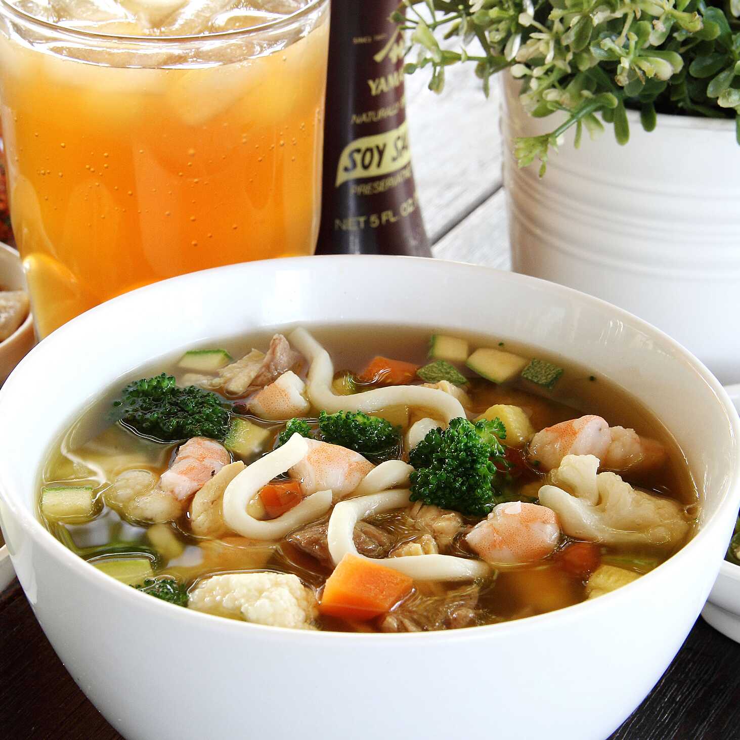 Pasta Udon en Sopa Miso