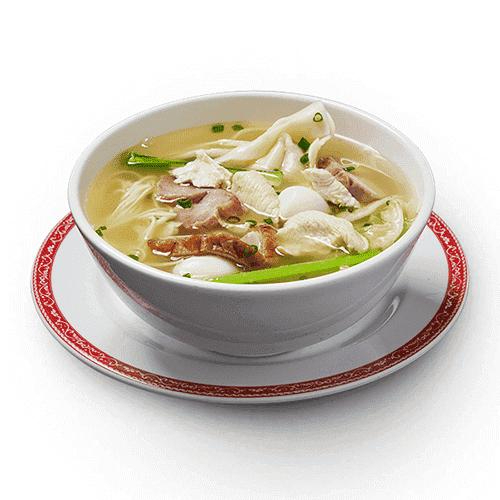 Sopa Wantan con Pollo y Kion