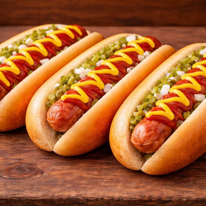Hot Dogs Paquete con 3 Sencillos