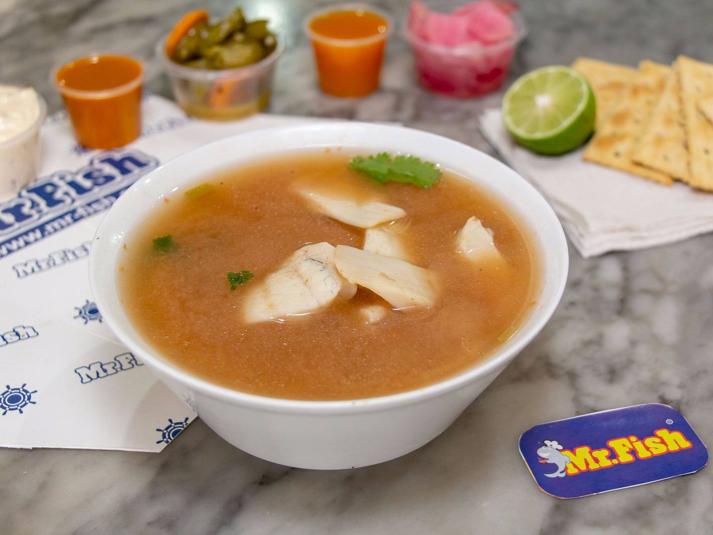 Caldo Mixto (camaron y filete) 16 oz
