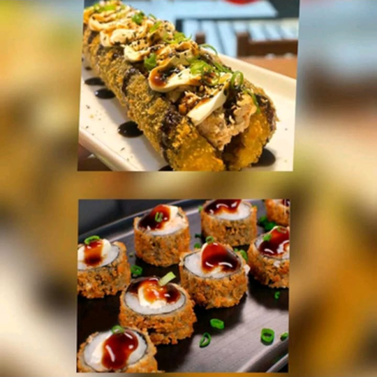 COMBO VAI COM 01 BIG HOT ROLL DE SALMÃO GRELHADO E 25 HOT ROLL DE SALMÃO GRELHADO