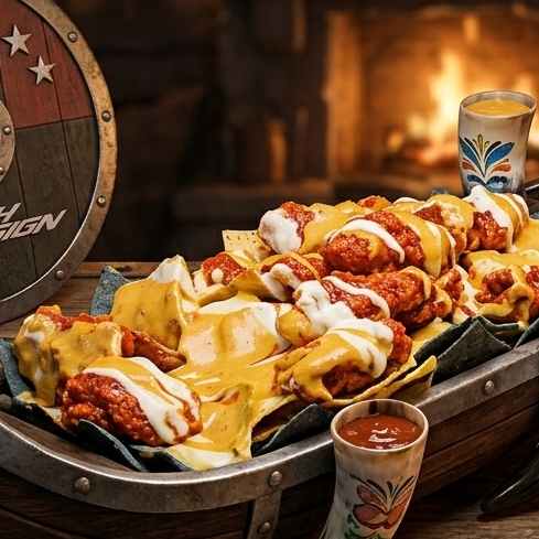 Nachos con boneless 100% pechuga