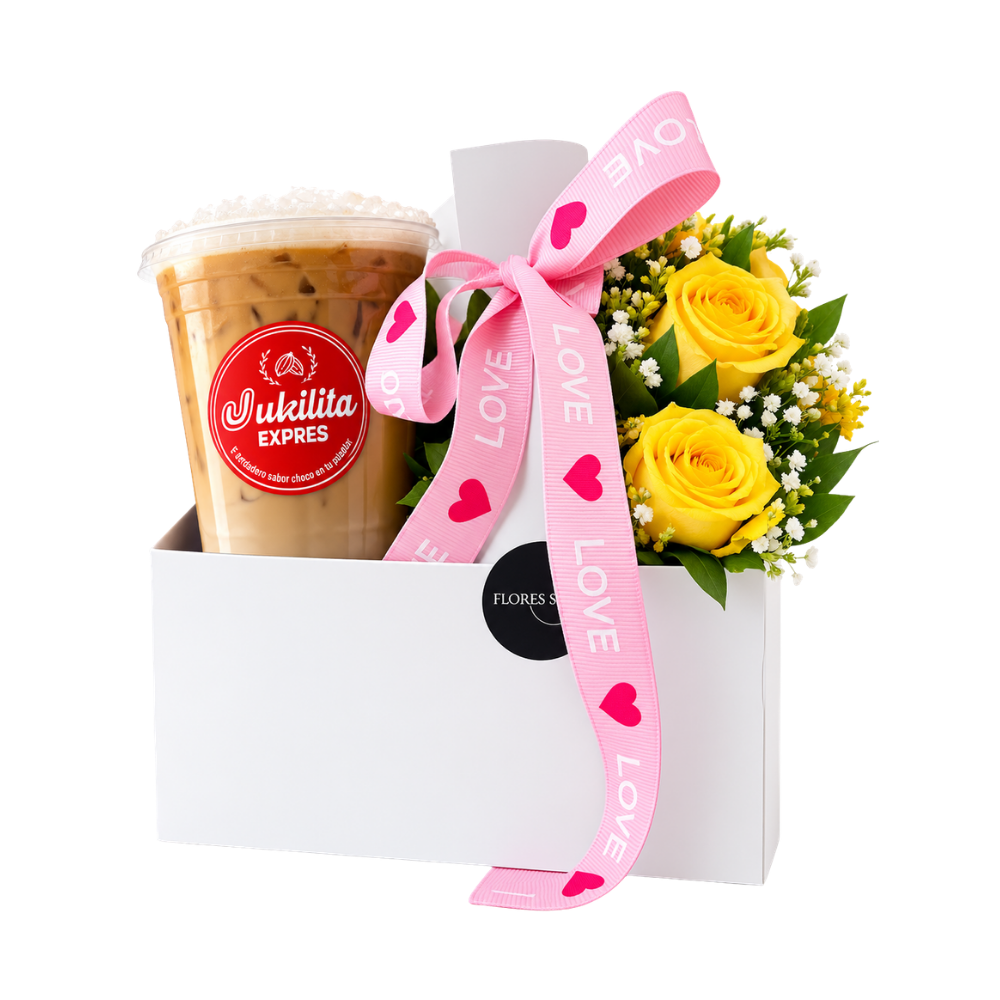 Amor Amarillo - Cafe o Bebida y Flores Amarillas
