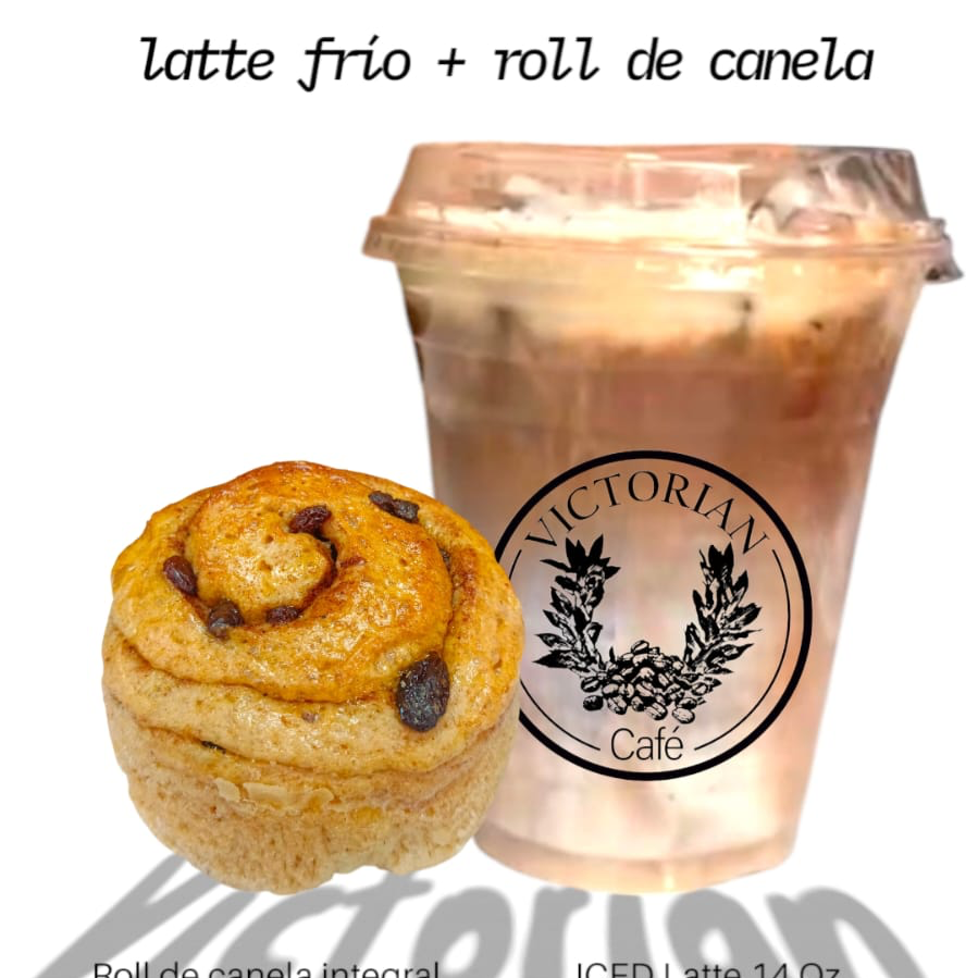 Combo Latte Frío + Roll de Canela