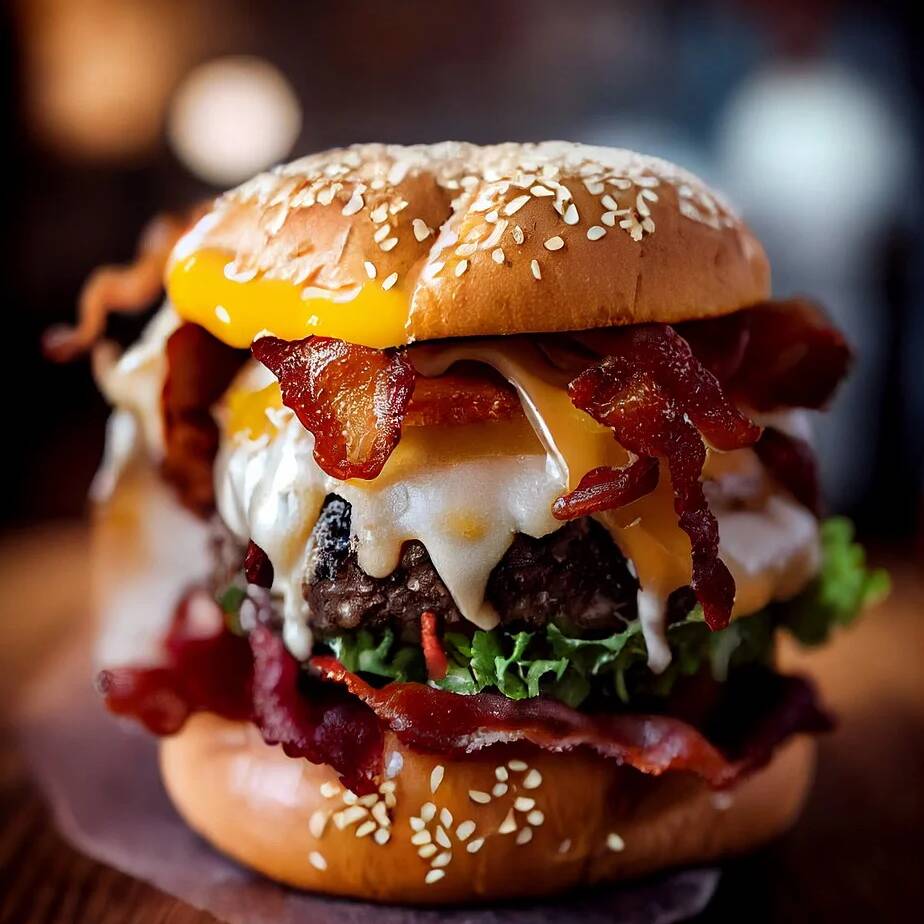 Hamburguesa Tres Quesos