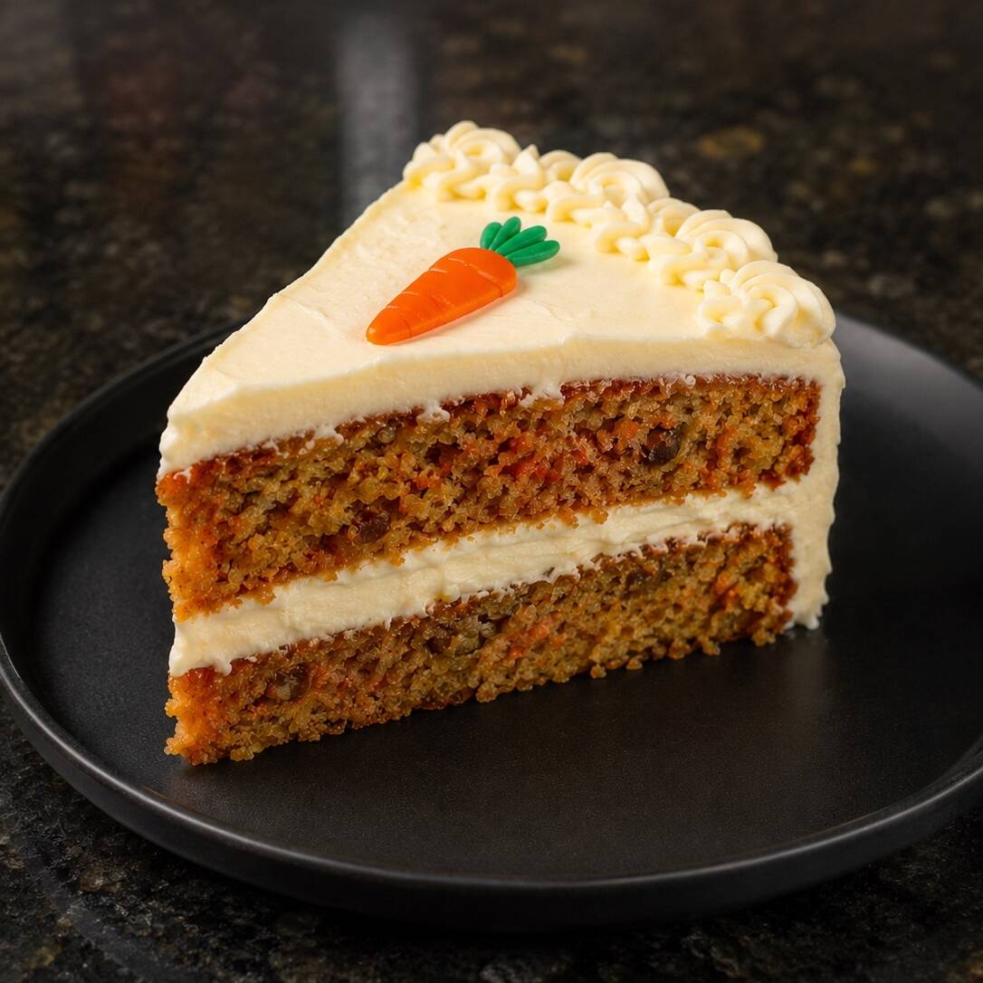Rebanada de Pastel de Zanahoria