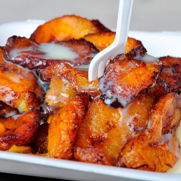 Plátanos Fritos con Crema y Lechera