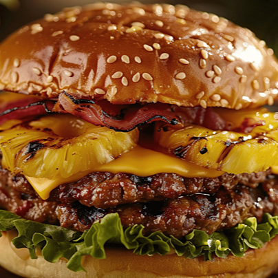 Hamburguesa Hawaiana Doble
