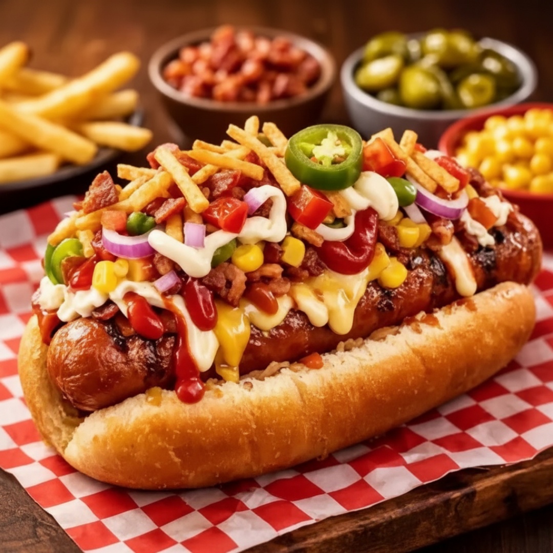 Prepare-se para uma explosão de sabor! Nosso hot dog do Chefe é a verdadeira experiência de personalização: você escolhe quantos ingredientes quiser e combina do seu jeito, sem nenhum custo adicional! Aqui, cada mordida é uma nova descoberta, com ingredientes frescos e de qualidade. Venha montar o seu cachorro-quente perfeito e se surpreenda com o sabor irresistível! É delicioso do começo ao fim!