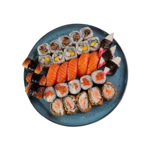 5 Niguiri de salmão
5 Niguiri de Pele
5 Niguiri de Kani
5 Maki Philadelphia
5 Uramaki de pele
5 Uramaki California
5 Hot de salmão Grelhado com Creamcheese e Cebolinha
* Não alteramos itens
* Foto Ilustrativa
* Itens Entregue Frio
tag: Jantar, a dois, promoção, japa, sushi, oriental, almoço, lanche