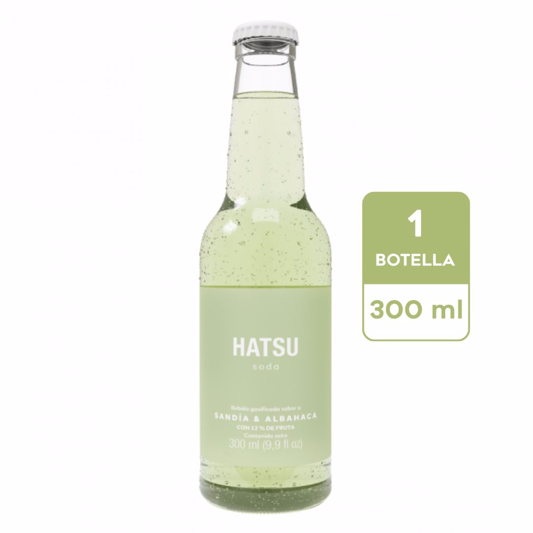 Hatsu Soda Sandía y Alnahaca 300ml