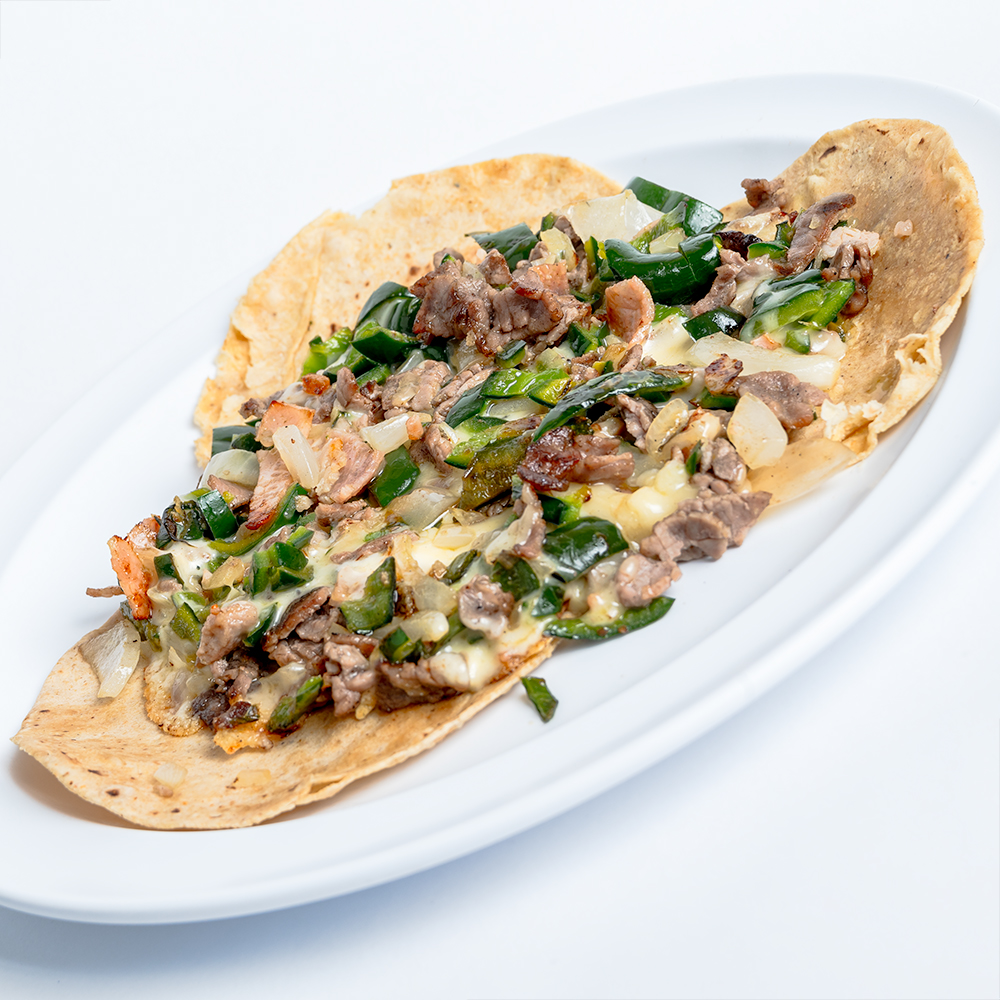 ALAMBRE DE BISTEC CON QUESO (3) TACOS 200grs