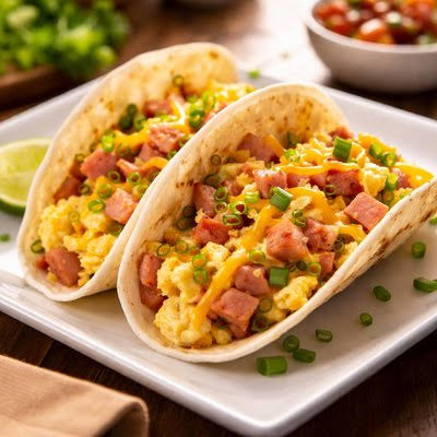 Taco de Huevo con Jamón