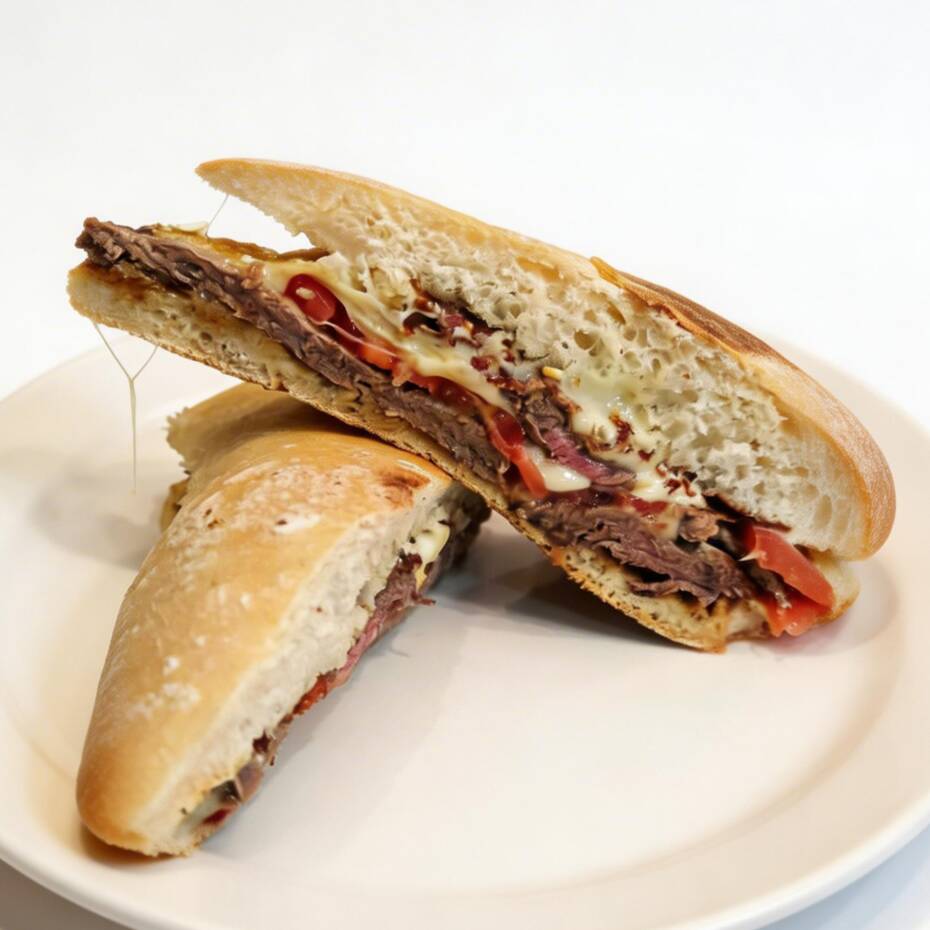 A perfeita harmonia de filé mignon grelhado, mussarela de búfala e tomates suculentos