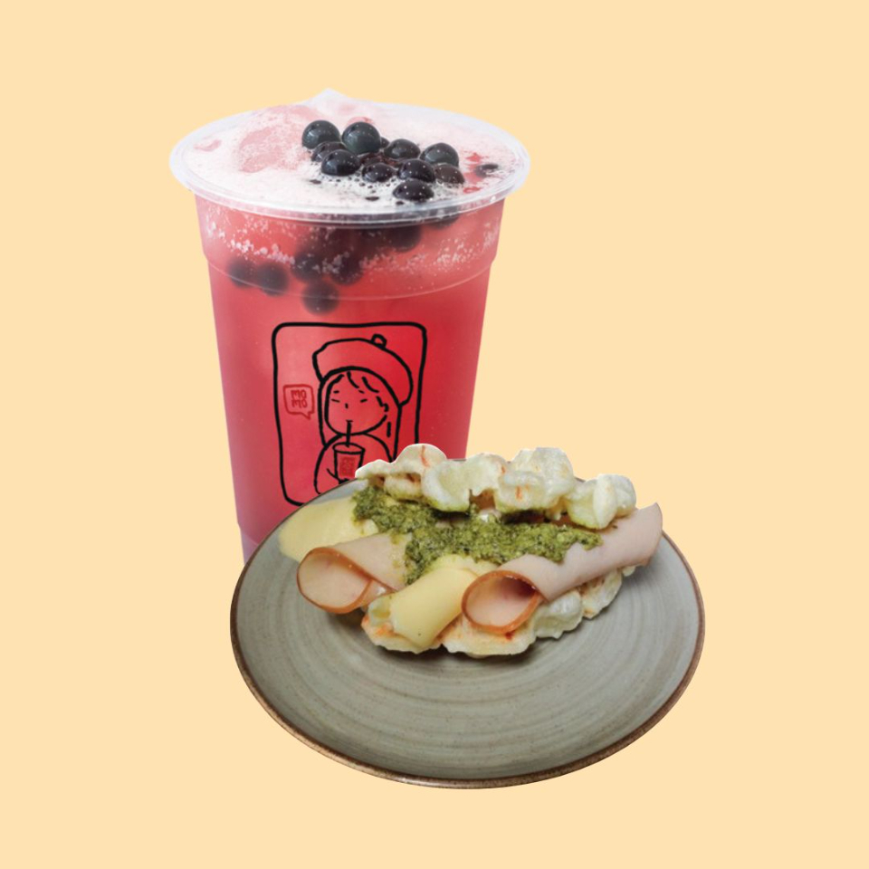Waffle + Bebida Refrecante