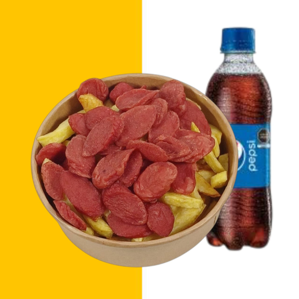 Salchipapa Spicy Chips + Bebida Personal