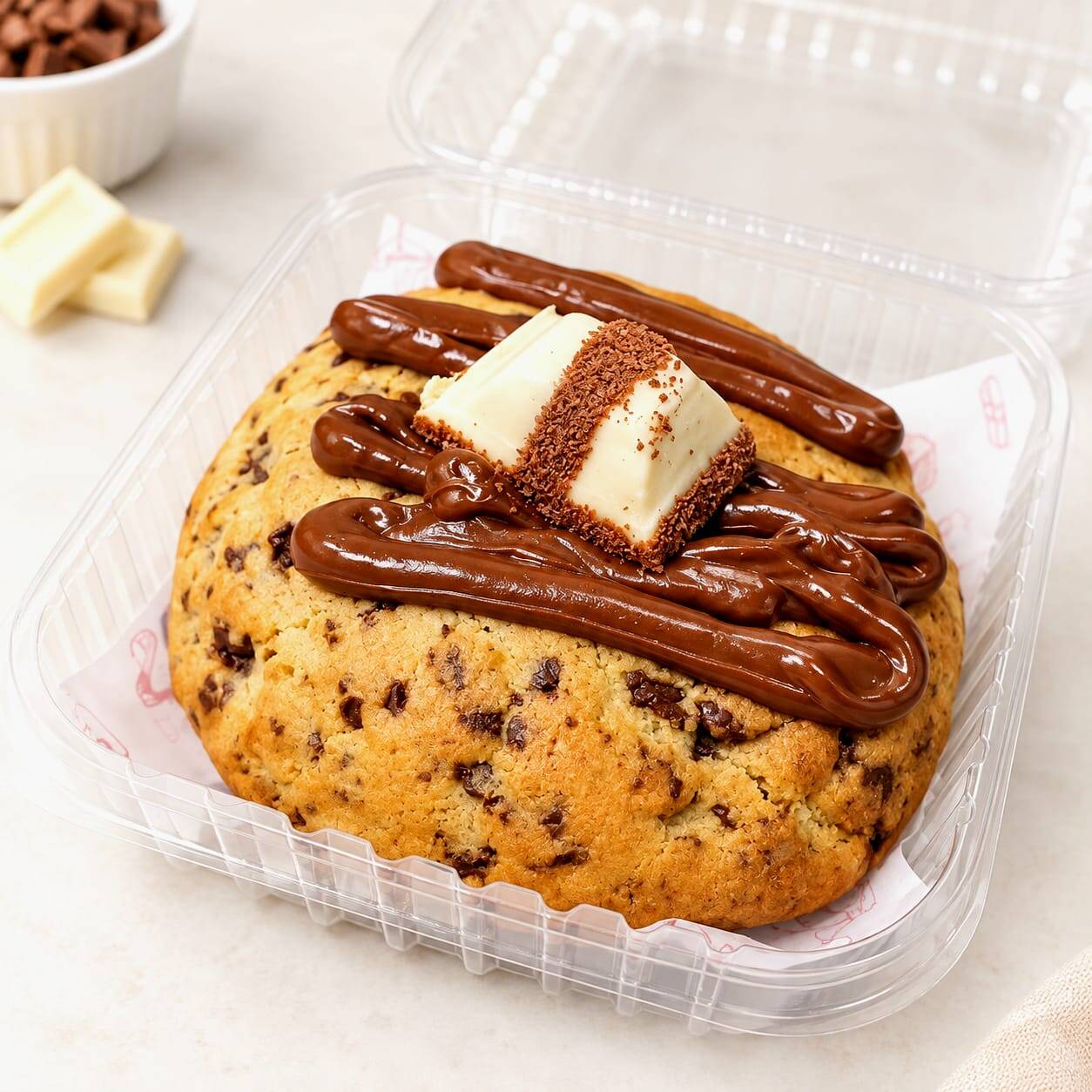 Cookie Kinder,massa de cookie com recheio kinder bueno surreal de gostoso.