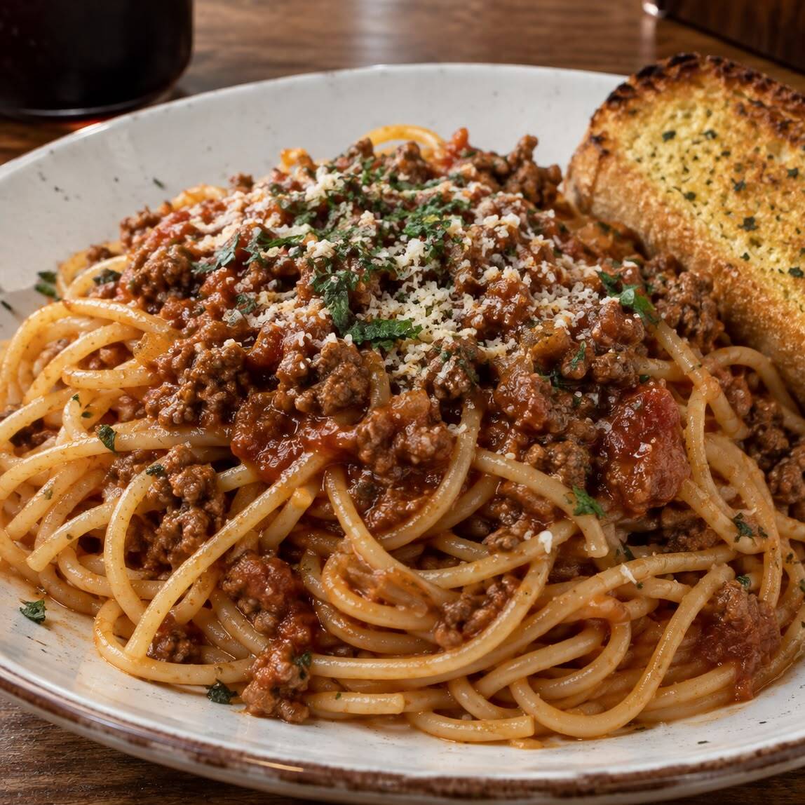 Espagueti Casero con Carne