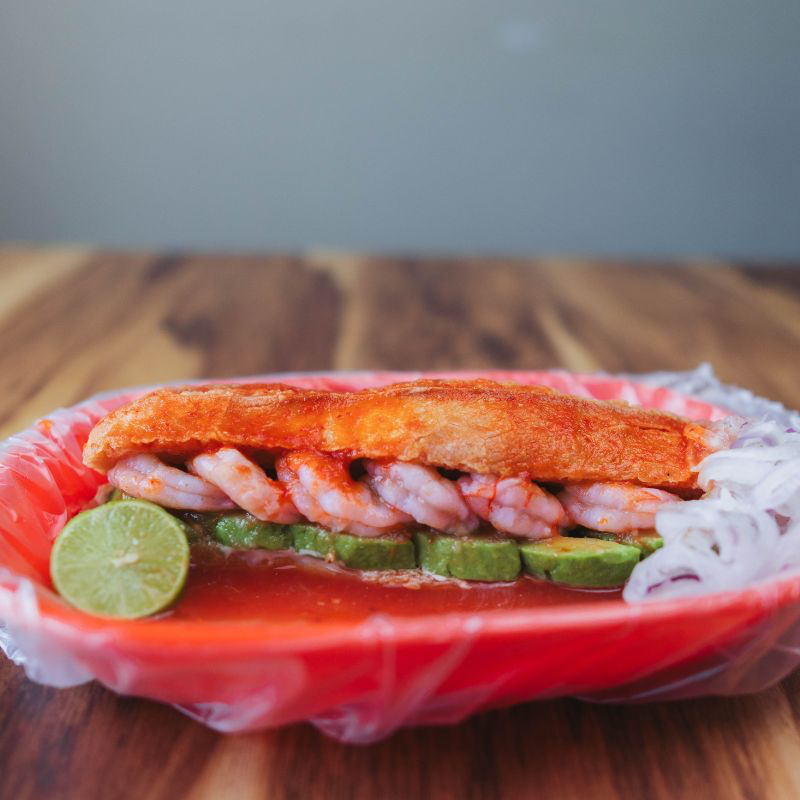 Torta Ahogada de Camarón
