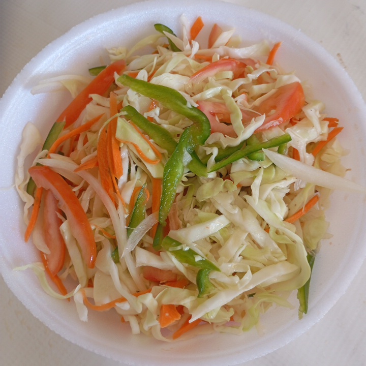 cenoura, repolho, pimentão, cebola e tomate