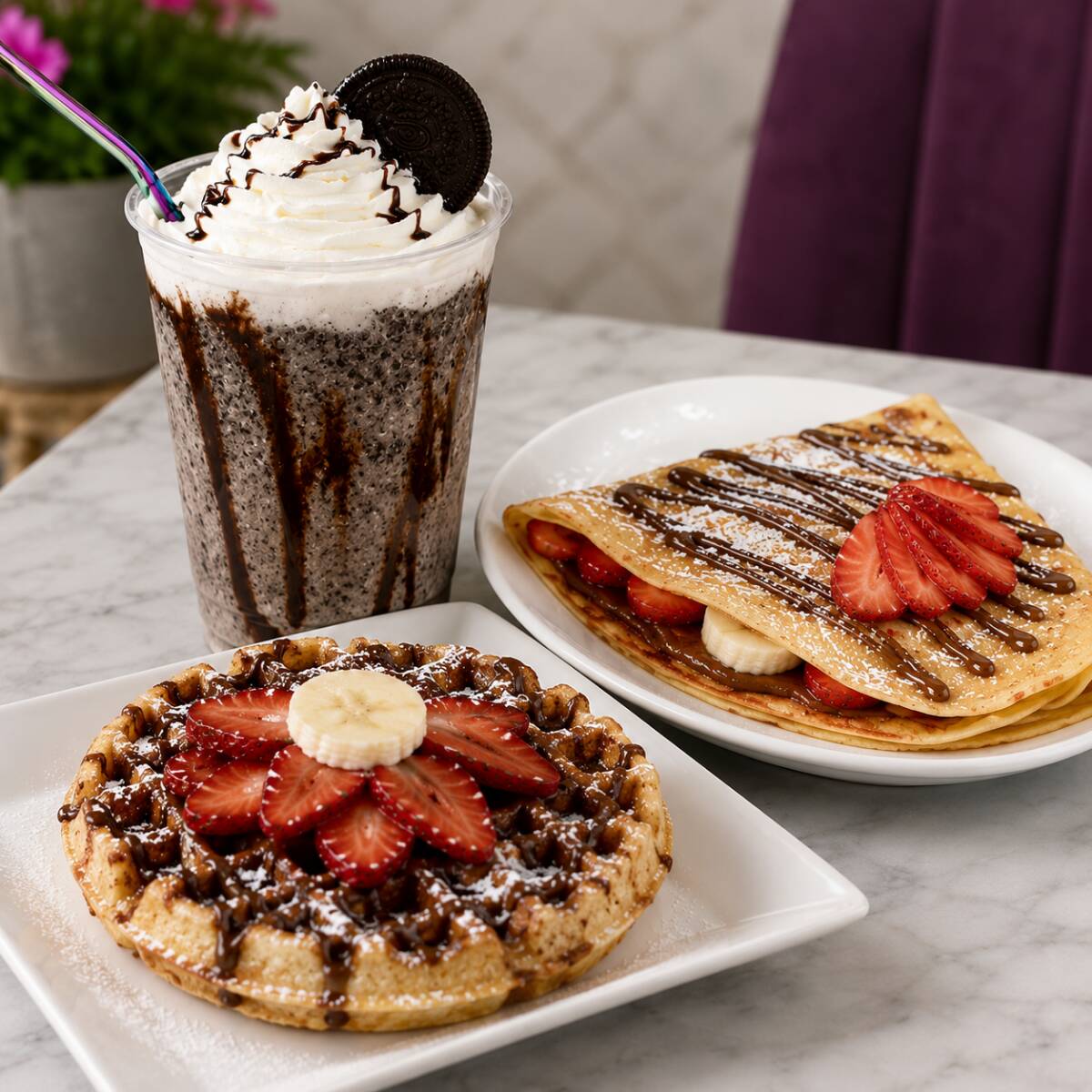 Combo Sweet: Crepa o Waffle + Bebida 🥞🥤