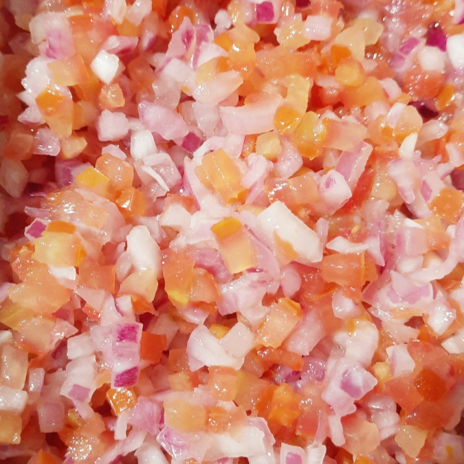 1 porção de molho vinagrete (para 1 pessoa).