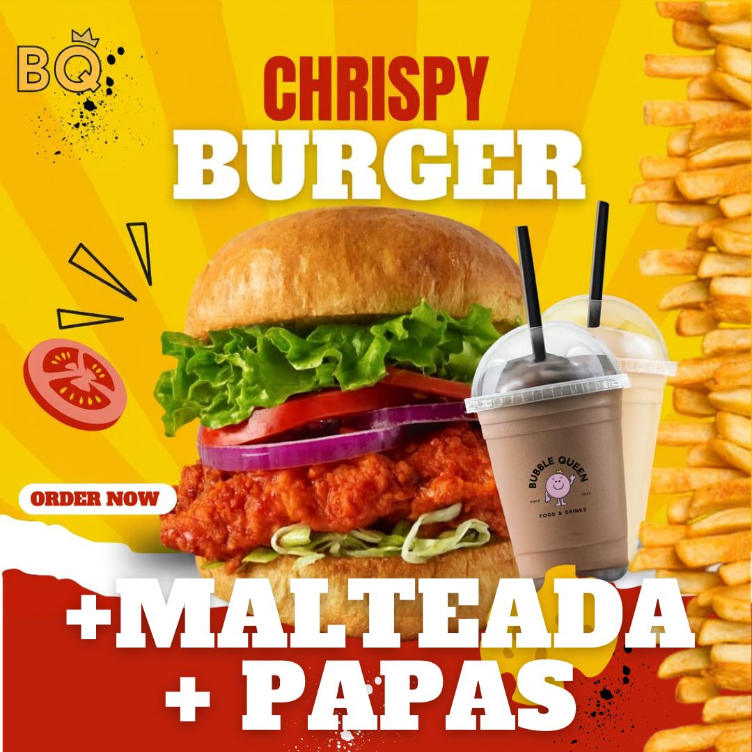 HAMBURGUESA+MALTEADA+PAPAS