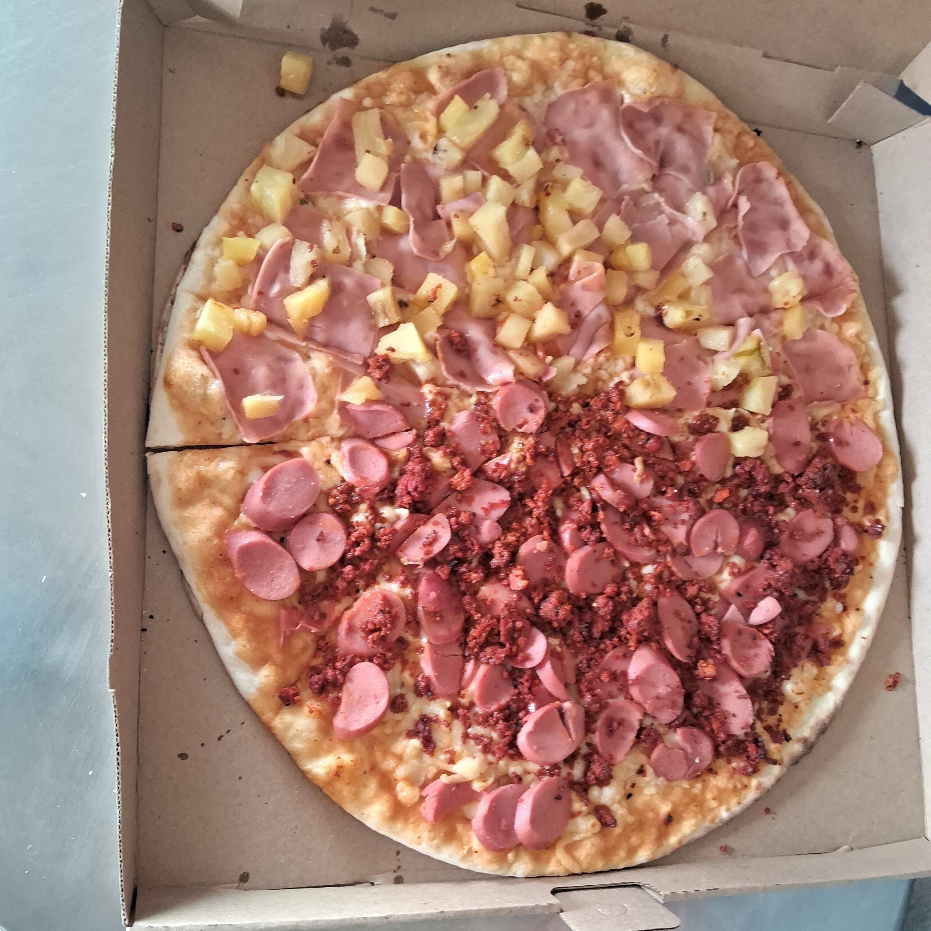 Pizza Jamón con Piña Personal