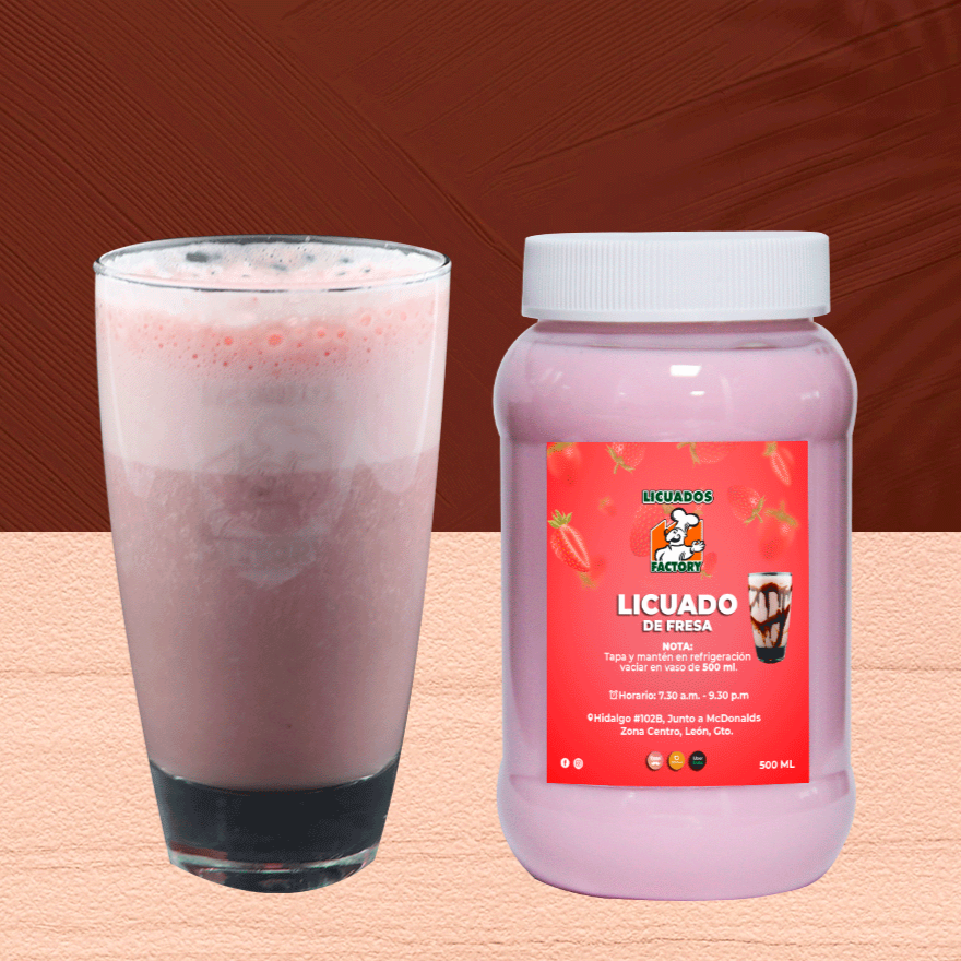 Licuado De Fresa  500 ml